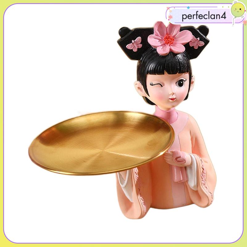Tượng Cô Gái Trung Quốc Đựng Trang Sức Kẹo Trang Trí Phòng Khách