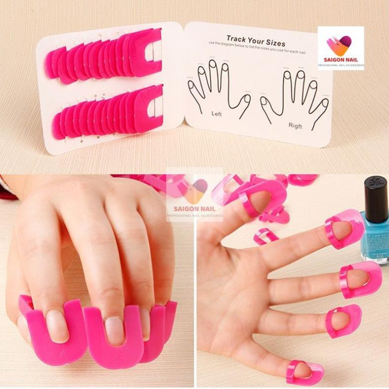 Bộ 26 kẹp gắn móng tay khi sơn móng chống lem ( đủ cỡ )