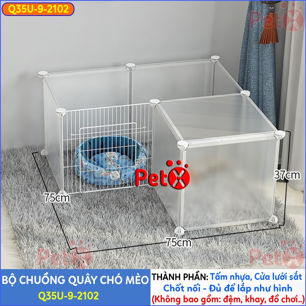 Quây chuồng chó mèo lắp ghép nuôi thú cưng sơn tĩnh điện giá rẻ