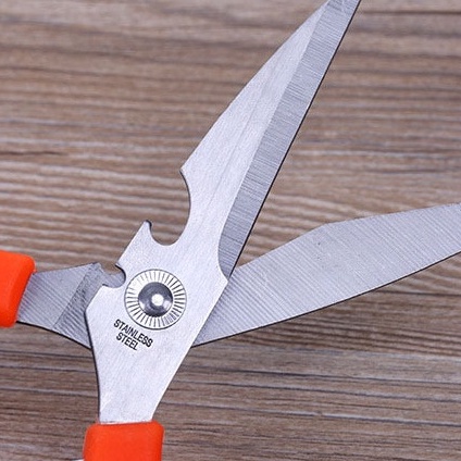 Kéo làm bếp đa năng k-024 bằng thép không gỉ sắc bén chuyên dùng cắt gà, làm cá, cắt thịt, tôn mỏng, cắt giấy, khui nắp