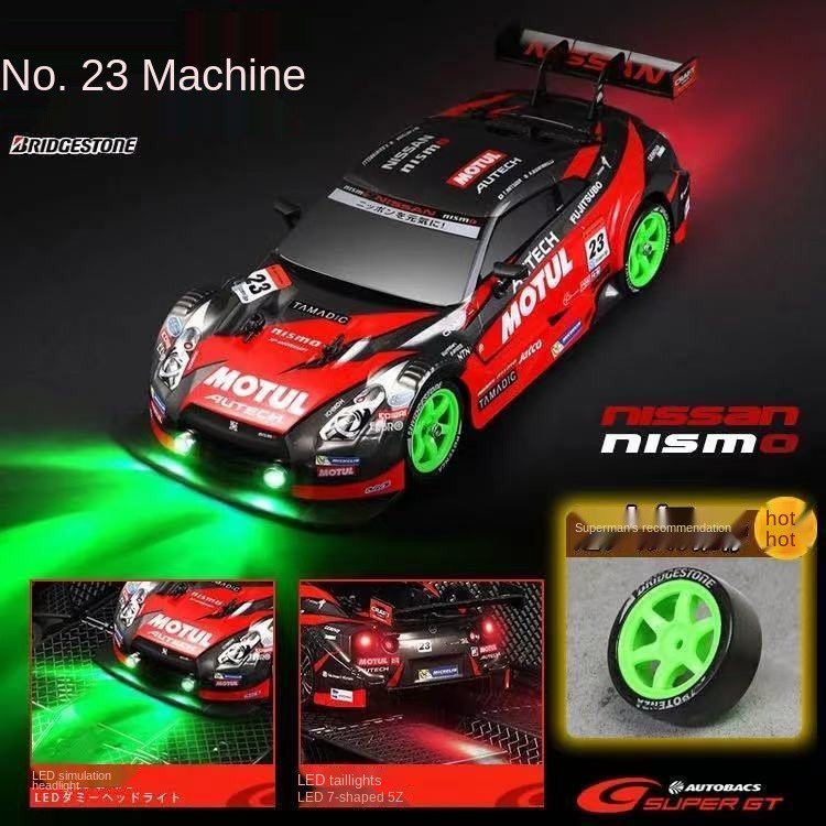 ₪❏Chuyên nghiệp RC Drift Xe Điều khiển từ xa bốn bánh Sạc tốc độ cao Mô hình GTR Người lớn Thể thao Boy Racing Toy