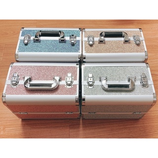 Cốp nhôm nails, mi, săm, trang điểm 2 tầng- 2 khóa