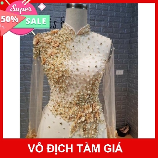 Áo dài cô dâu 6 tà kèm quần