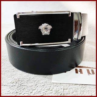 Thắt lưng nam da bò bản 3.5cm mặt khóa tự động răng cưa, chất liệu da bò thật