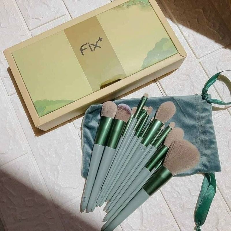 Bộ Cọ Trang Điểm FIX 13 cây màu xanh cao cấp