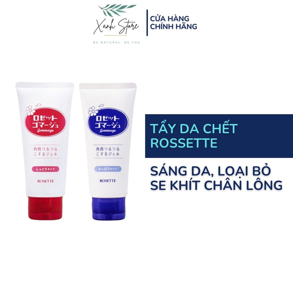 Gel Tẩy Tế Bào Chết Rosette Peeling, Loại Bỏ Da Chết Dành Cho Da Dầu Và Da Khô Sạm , 120g - Hàng Nhật Bản