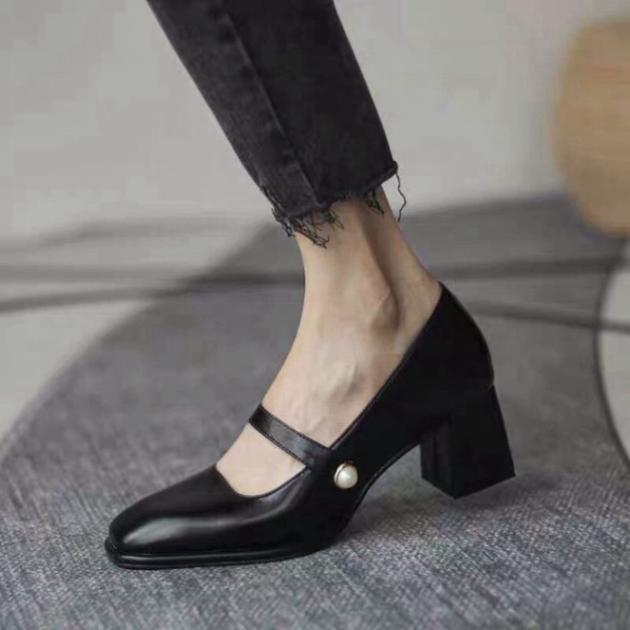 Giày cao gót style tiểu thư quai ngang G023