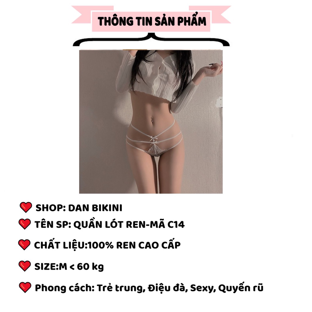 Quần Lót Nữ Ren Sexy thiết kế dây đan chéo thoáng mát MÃ C14