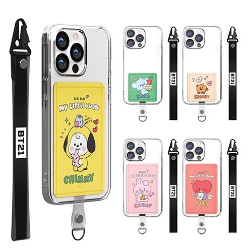 Ốp Điện Thoại In Hình bt21 Kèm Dây Đeo Cho Iphone