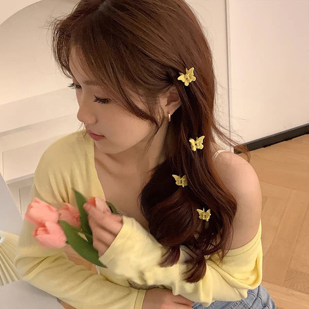 Kẹp Tóc Càng Cua Dạng Móng Vuốt Mini Mặt Nhám Thiết Kế Ngọt Ngào Cho Nữ