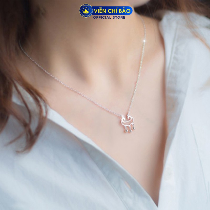 Dây chuyền bạc nữ mặt khóa trường mệnh chất liệu bạc 925 thời trang phụ kiện trang sức nữ Viễn Chí Bảo D400354