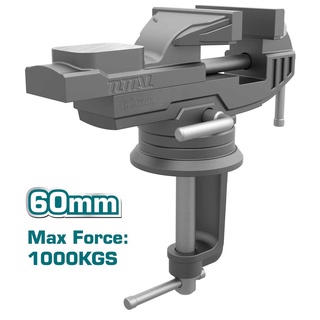 Ê tô kẹp total tht6126 ê tô cơ khí kích thước bàn xoay 60mm lực kẹp tối đa 1000kgs