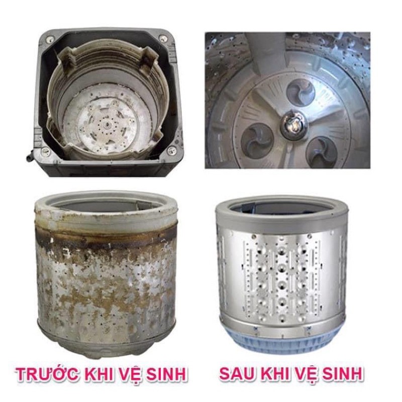 Bột tẩy máy giặt hàng nội địa