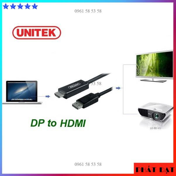 [CHÍNH HÃNG] UNITEK Cáp chuyển đổi DisplayPort sang HDMI Full HD 1.8mét Y-5118CA (TĐSG)