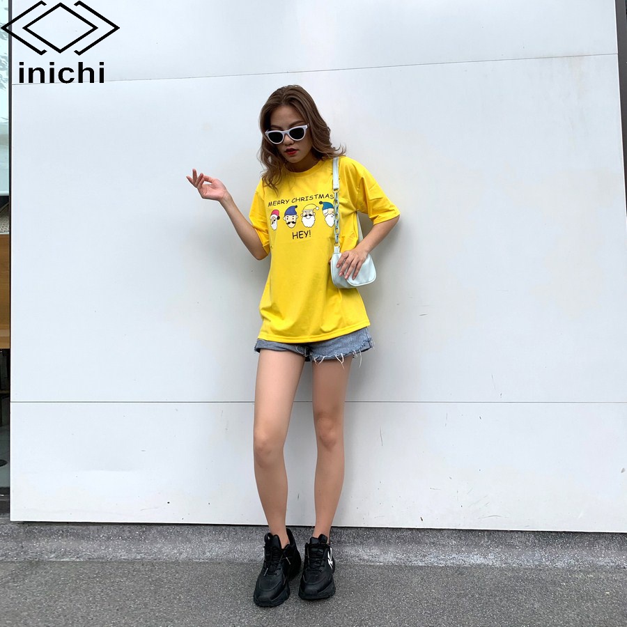 Áo thun tay lỡ INICHI A594 form rộng oversize nam nữ áo phông unisex