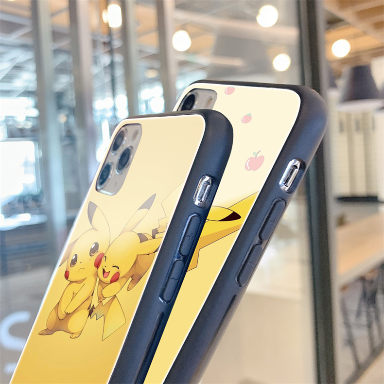 POKÉMON Hoạt Hình Ốp Điện Thoại Kính Cường Lực Cho Oppo A93 A73 A5 A9 2020 A15 A31 Find X3 Pro A53 A52 A92 A1k A3s A5s A7 A11k F11 F1s Reno5 Pro Reno4 F9 F7