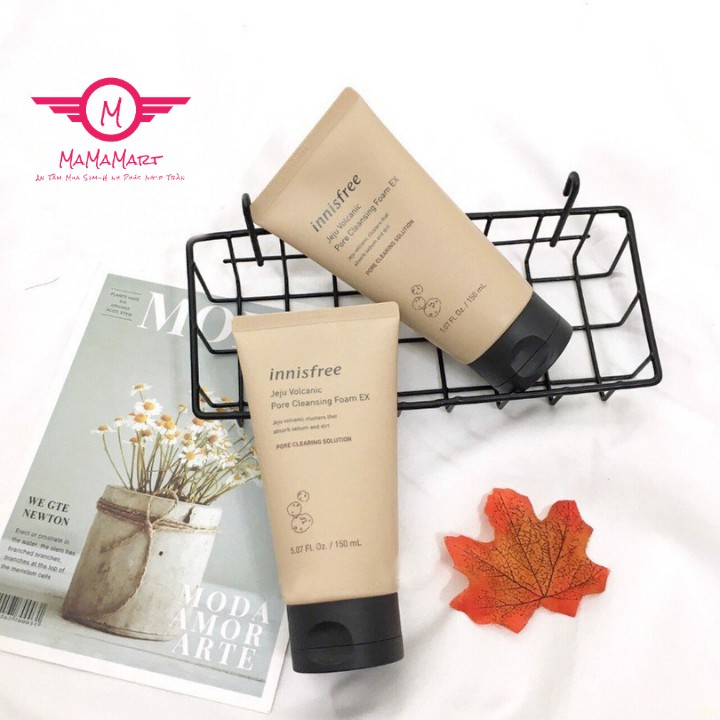 Sữa rửa mặt Innisfree tro núi lửa JEJU VOLCANIC PORE CLEANSING FOAM 150ml ( Hàn Quốc) dành cho da dầu cho da nhạy cảm | BigBuy360 - bigbuy360.vn