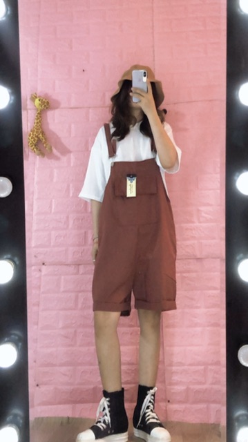 Quần yếm kaki hotren⚡️FREESHIP EXTRA⚡️cá tính, năng động