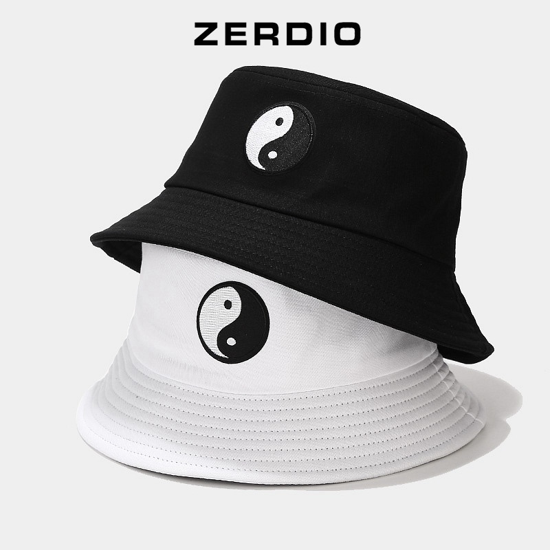 Mũ vành tròn, Nón bucket tai bèo nam nữ Trigrams BK61 vải cotton cao cấp
