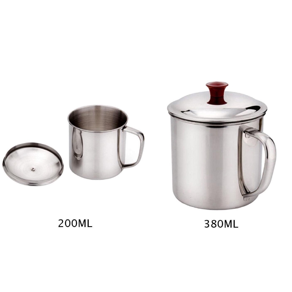 Ly Uống Nước Bằng Thép Không Gỉ 200 / 380Ml