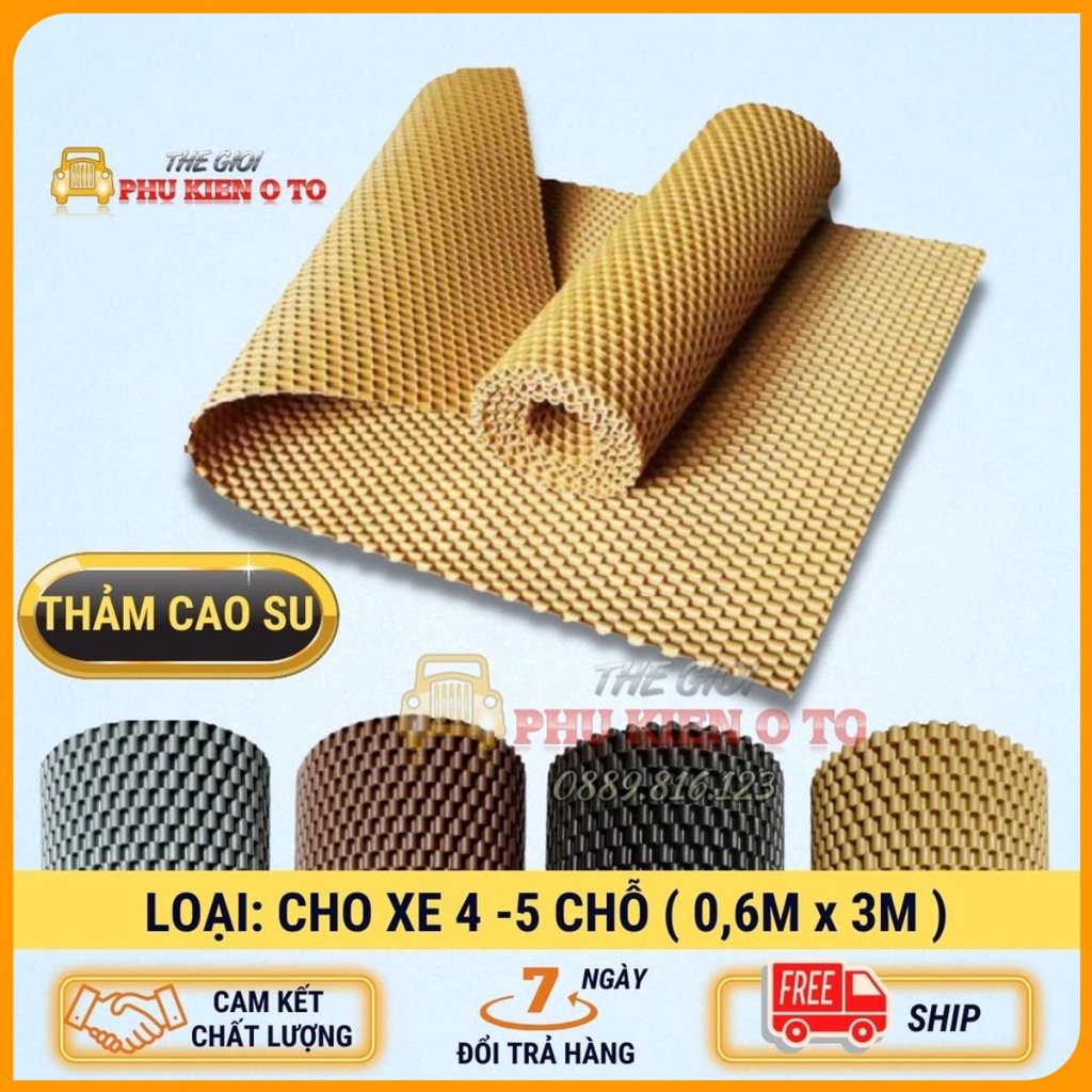 Thảm lót sàn cao su loại 1 cho xe ô tô 4-5 chỗ bằng cao su cao cấp không thấm nước và độ bền trên 5 năm