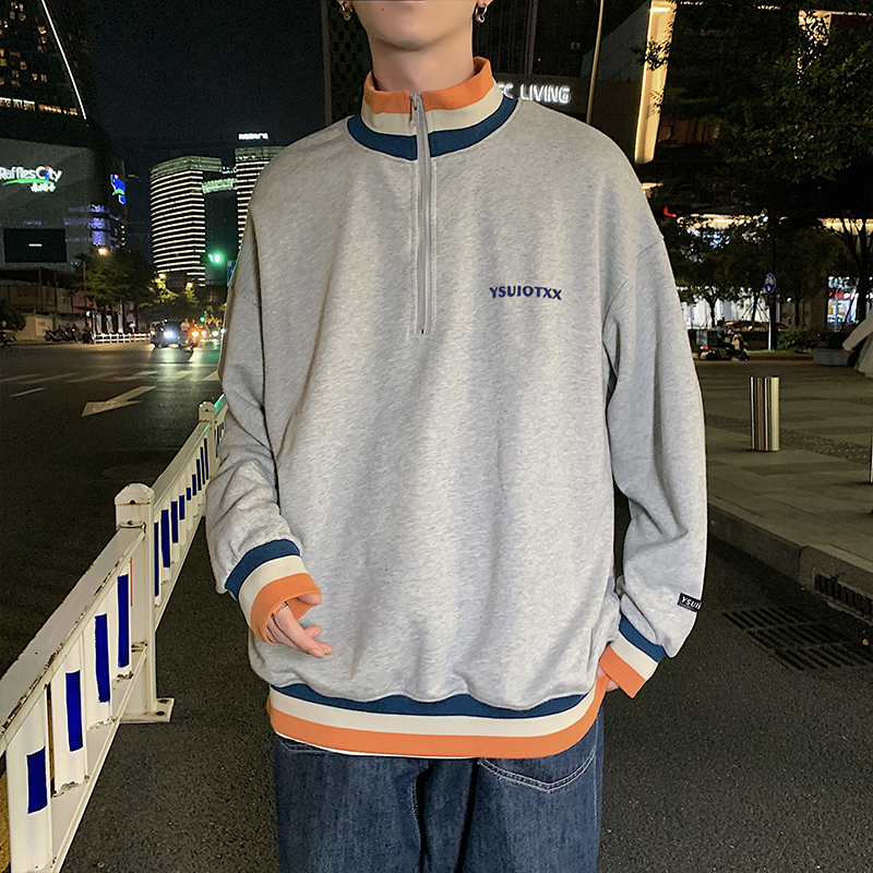 Unisex Round Neck Sweater Men's Spring and Autumn Harajuku Pullover Jacket Korean Style Trend All-match Jacket Autumn Jacket | BigBuy360 - bigbuy360.vn