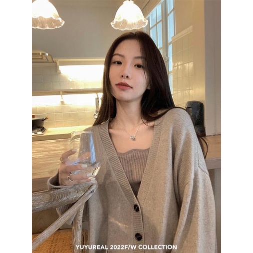 Áo Hai Dây Dệt Kim Viền Lượn Sóng Phong Cách Pháp Thời Trang Cho Nữ