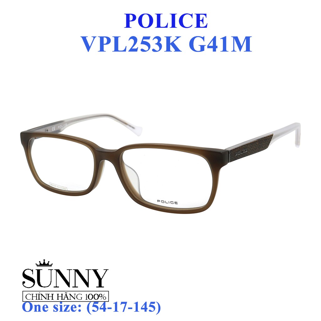 Gọng kính thời trang chính hãng Police VPL253K , thiết kế dễ đeo bảo vệ mắt