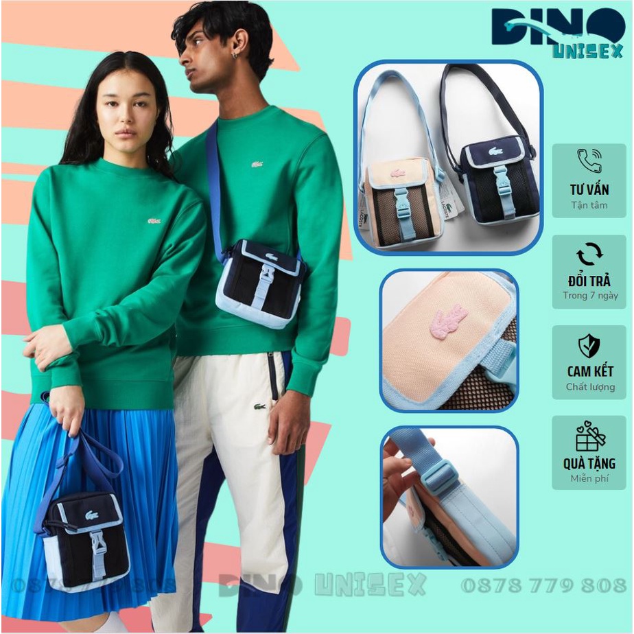 Túi Đeo Chéo Bag Sling Mini Lacoste Màu Sắc Siêu Cá Tính - Chất Poly Xịn Xò | Full Tag + Túi vải