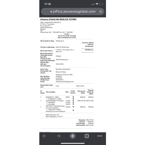 Gel trái cây reserve jeunesse tăng cường sức khoẻ chống oxi hoá