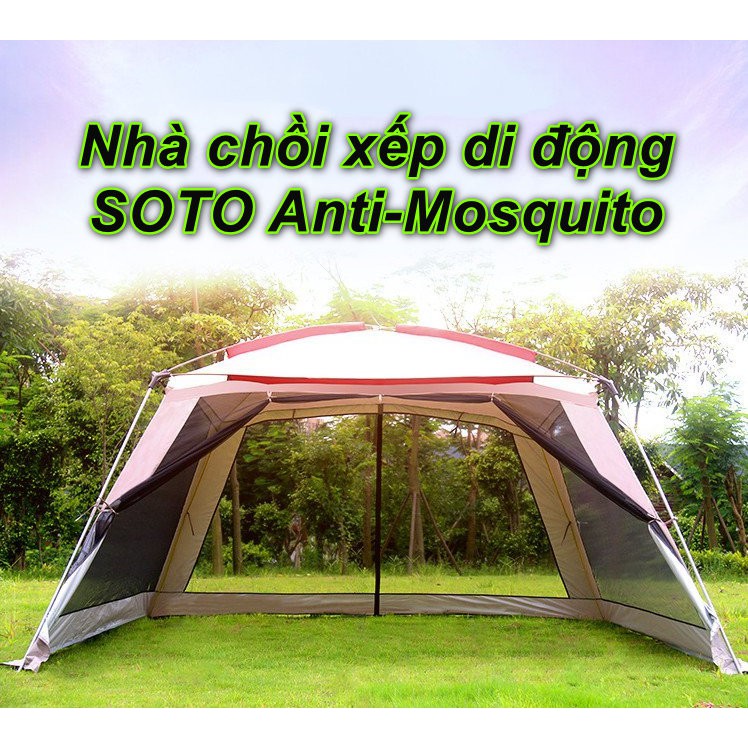 Nhà bạt dã ngoại xếp gọn di động 8 người SOTO Anti-Mosquito