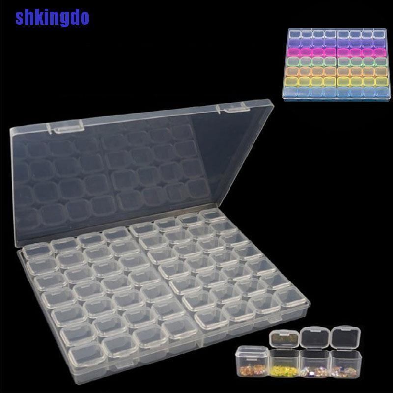 Hộp đựng phụ kiện thêu/làm tranh đính đá có 56 ngăn an toàn tiện dụng