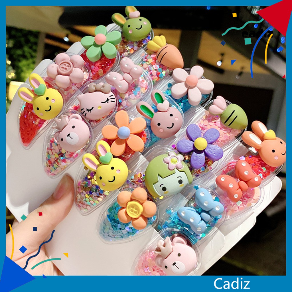 Set 5 Kẹp Tóc Hình Hoa Quả Xinh Xắn Dành Cho Bé Gái