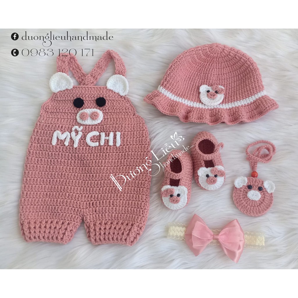 Set Đồ Len Cho Bé Gái Dưới 15 tháng