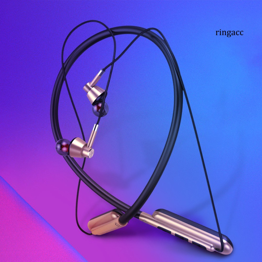 Bộ Tai Nghe Bluetooth 5.0 Hỗ Trợ Thẻ Nhớ Tf Có Dây Đeo Cổ Tiện Dụng