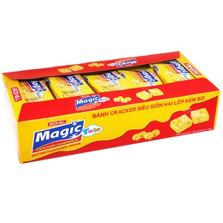 Bánh Quy Cracker 2 lớp kem Magic Cream Hộp 300g Jack n Jill 20 gói