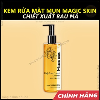 Kem rửa mặt Mụn Magic Skin chiết xuất rau má | DÀNH CHO DA MỤN