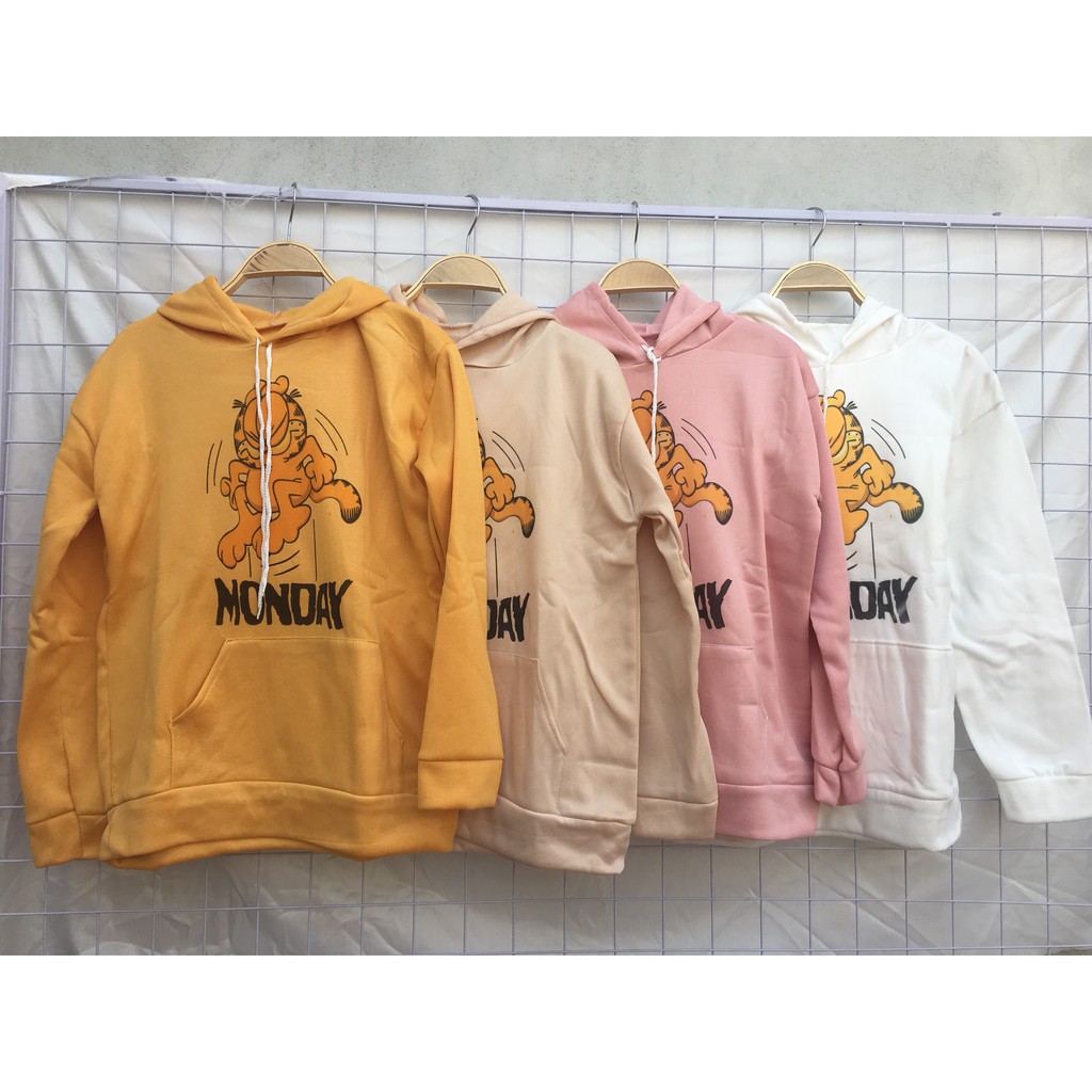 Áo Hoodie hình đôi giày form rộng(có 4 màu hồng,be,trắng,vàng | BigBuy360 - bigbuy360.vn