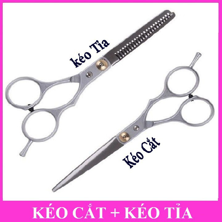 Bộ kéo cắt tỉa tóc, Bộ đôi 2 kéo cắt tóc và kéo tỉa tóc cực bền đẹp