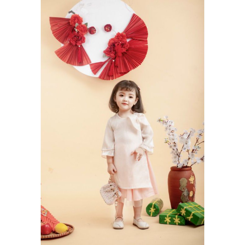 Áo Dài Bé Gái 💖𝑭𝒓𝒆𝒆𝒔𝒉𝒊𝒑💖 Set Áo Dài Cho Bé - Hàng VNXK - Áo Dài SViet 19 | BigBuy360 - bigbuy360.vn