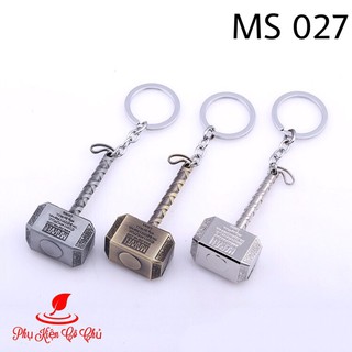 Móc Khóa Búa Thor Kim Loại Cao Cấp 8cm có chữ- MS027