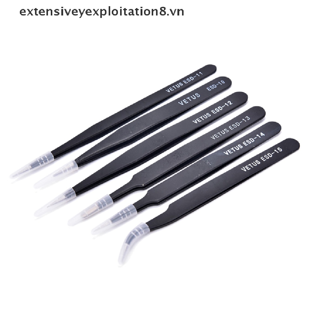 Set 6 Nhíp Inox Chống Tĩnh Điện An Toàn