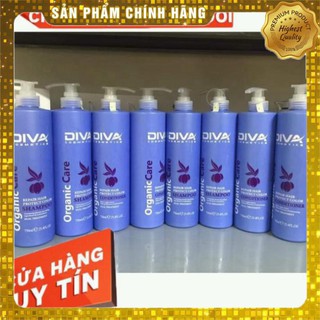 Bộ Dầu Gội Xả Diva Xanh Cosmetics Organic Care 750ml