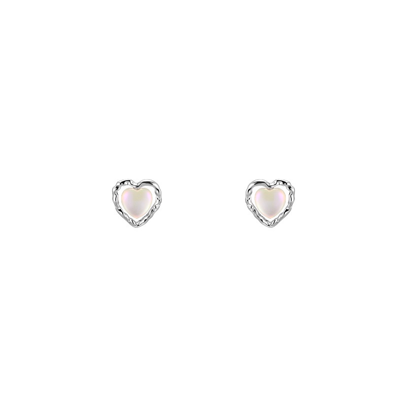 Bông Tai Mạ Bạc Đính Đá Zircon Sang Trọng Phong Cách Hàn Quốc