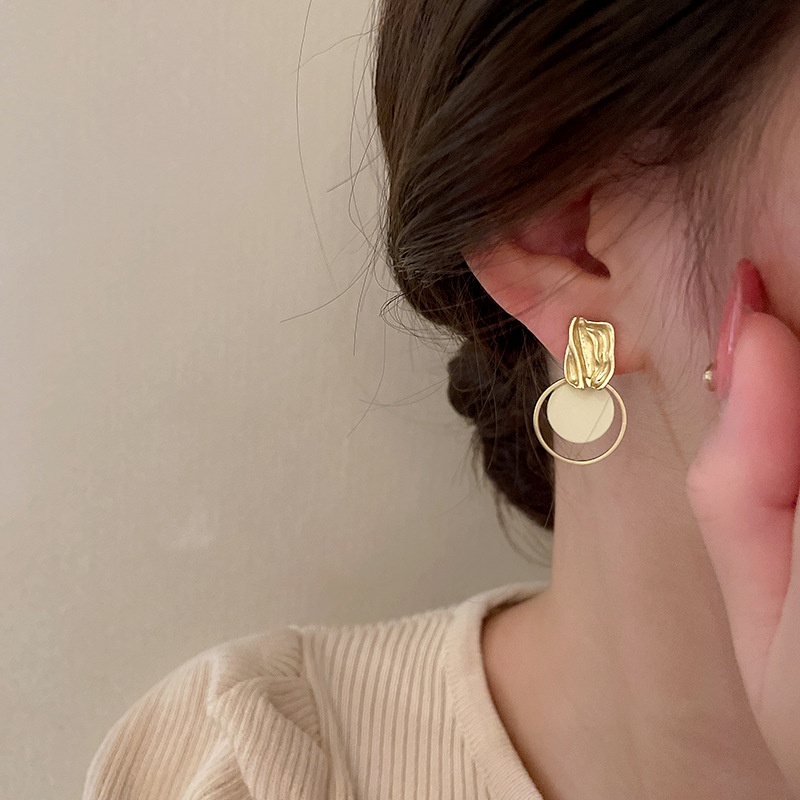 Bông Tai Mạ Bạc 925 Họa Tiết Hình Học Phong Cách Mori Hàn Quốc Cổ Điển Thời Trang 2022