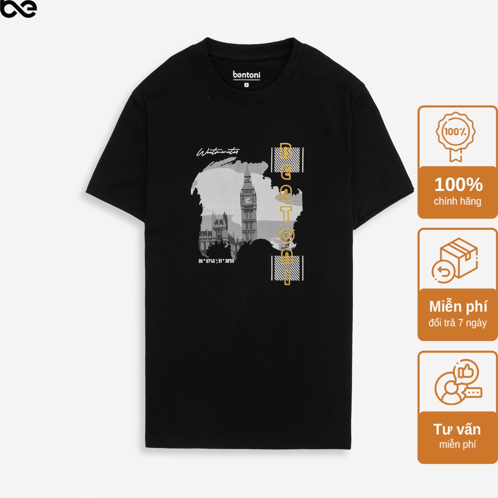 Áo thun cổ tròn nam Big Ben Tee nhiều màu, vải Cotton cao cấp co giãn,thấm hút tốt, có big size BENTONI