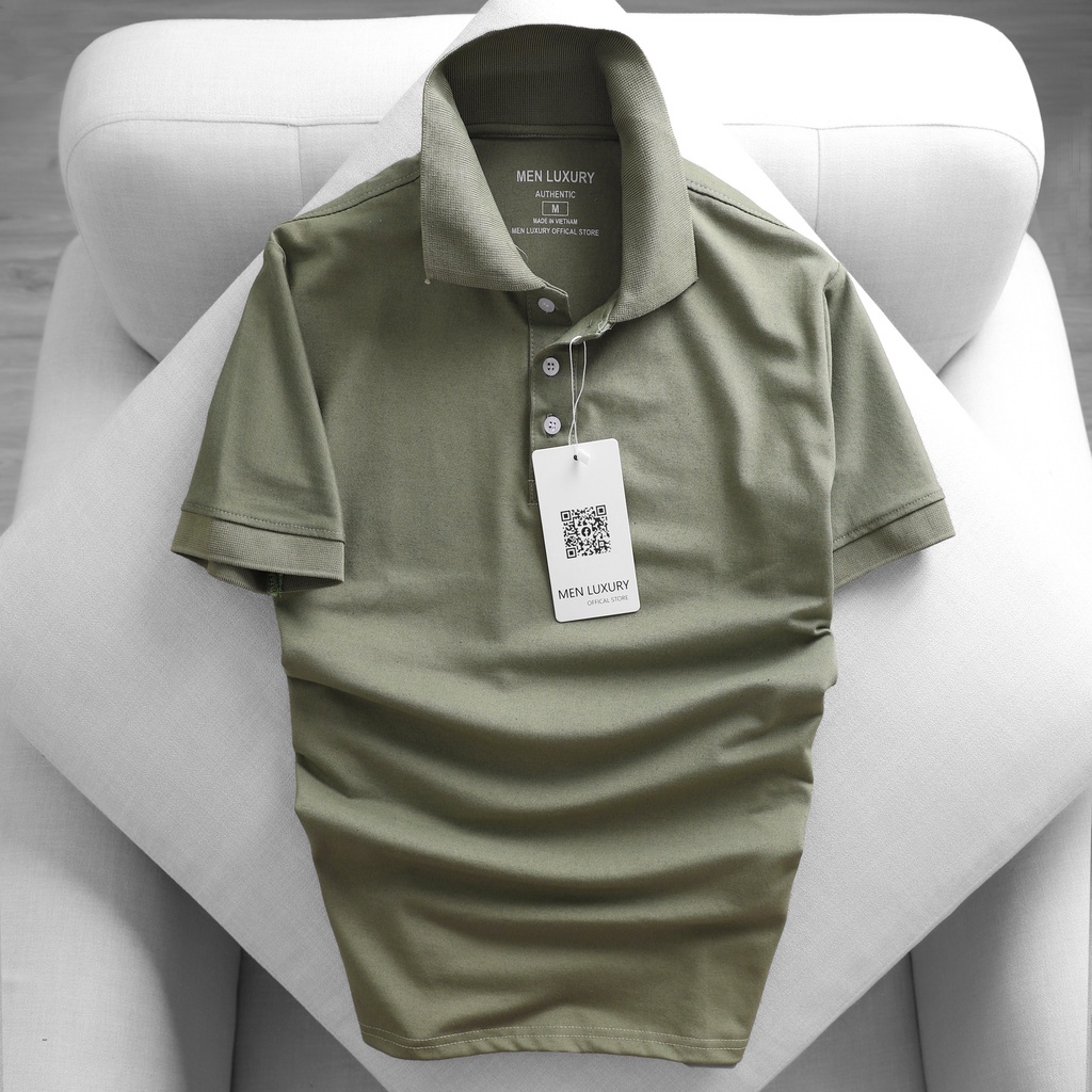 ⊙Áo thun nam polo trơn MEN LUXURY đẹp chuẩn form chất vải cao cấp, hàng hiệu 5 màu đa dạng tôn dáng hiện đại