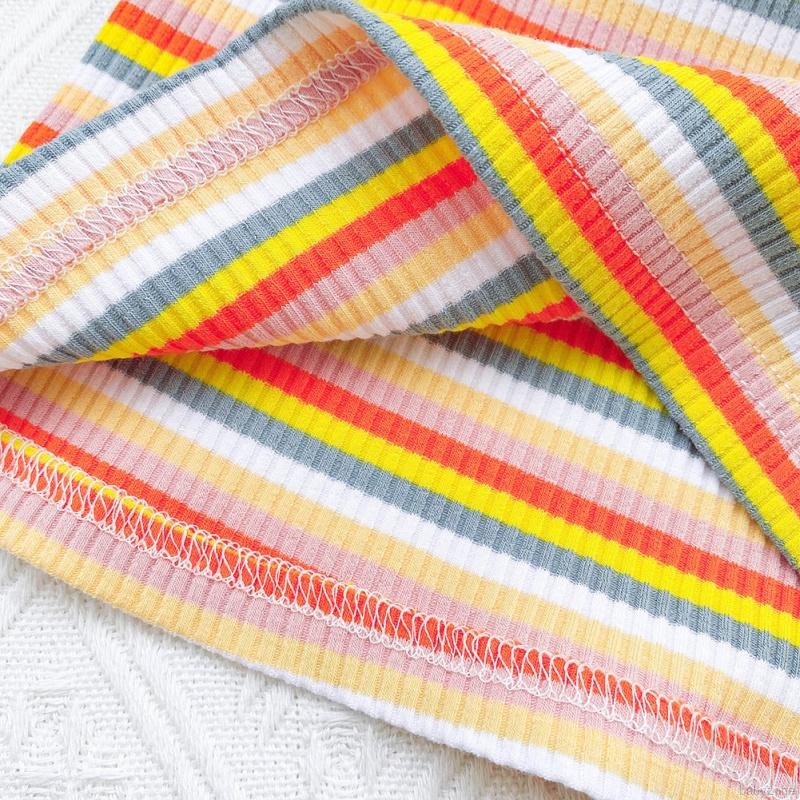 Summer Baby Girls Sleeveless Cute Rainbow Striped Vest