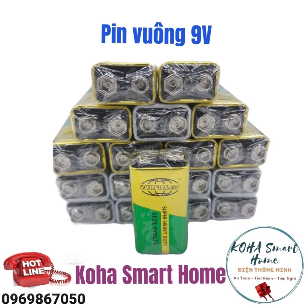 Pin vuông 9V chính hãng KOHA loại Tốt nhất.