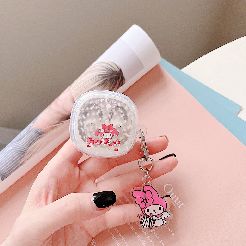 Vỏ Bảo Vệ Hộp Sạc Tai Nghe Baseus Bowie WM02 Bằng TPU Mềm Trong Suốt Chống Sốc Kèm Móc Khóa Đơn Giản